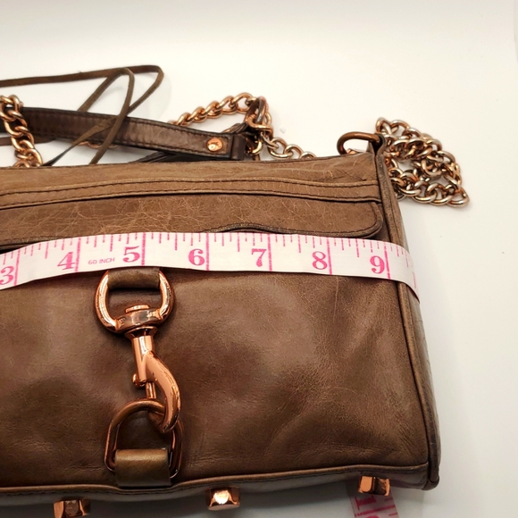 Rebecca Minkoff Leather Clasp Zip Chain  Crossbody Bag - Picture 11 of 11